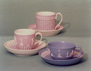 Wedgwood Tassen und Untertassen, 1785-90